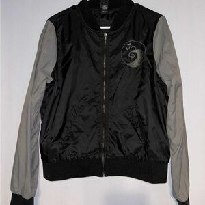 Nightmare Before Christmas black and gray Bomber Jacket ladies size large